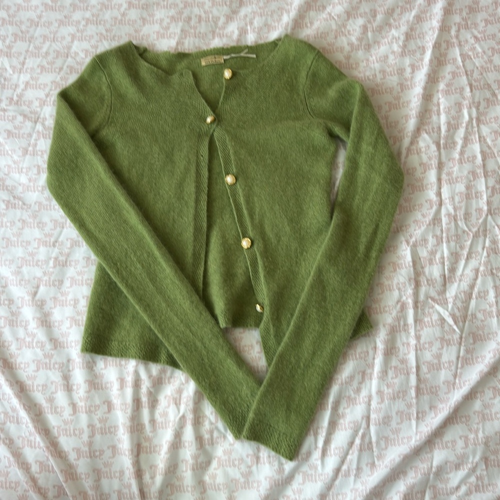 Max studio green cardigan